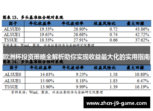欧洲杯投资策略全解析助你实现收益最大化的实用指南